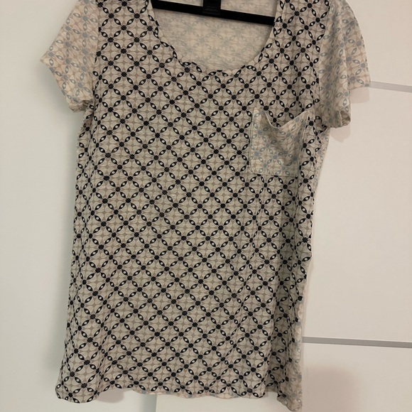 Marc By Marc Jacobs Black and Cream Patterned Blouse - Picture 1 of 4